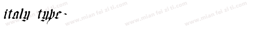 italy type字体转换